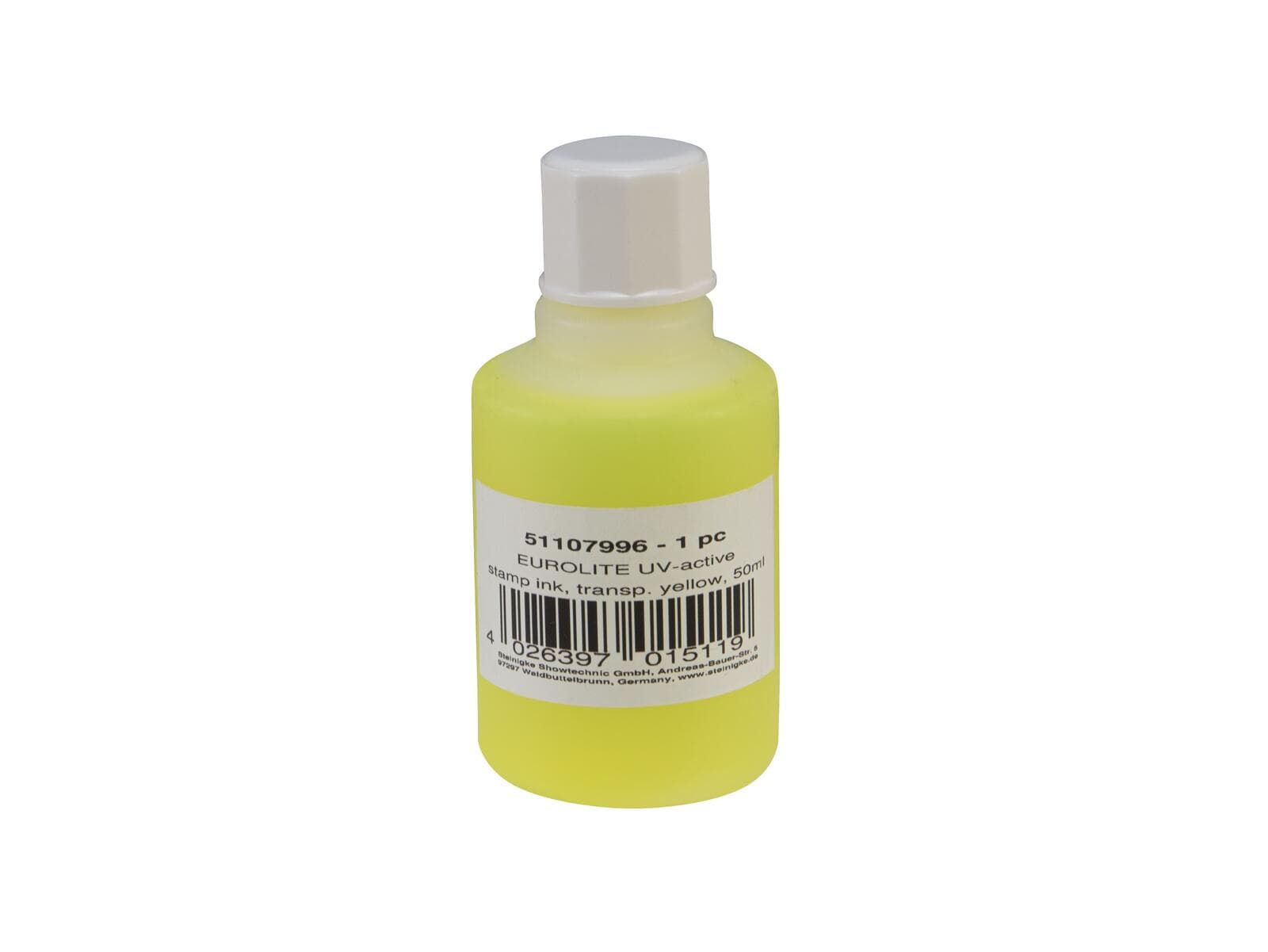 EUROLITE Inchiostro UV per timbri, giallo trasparente, 50ml - 51107996