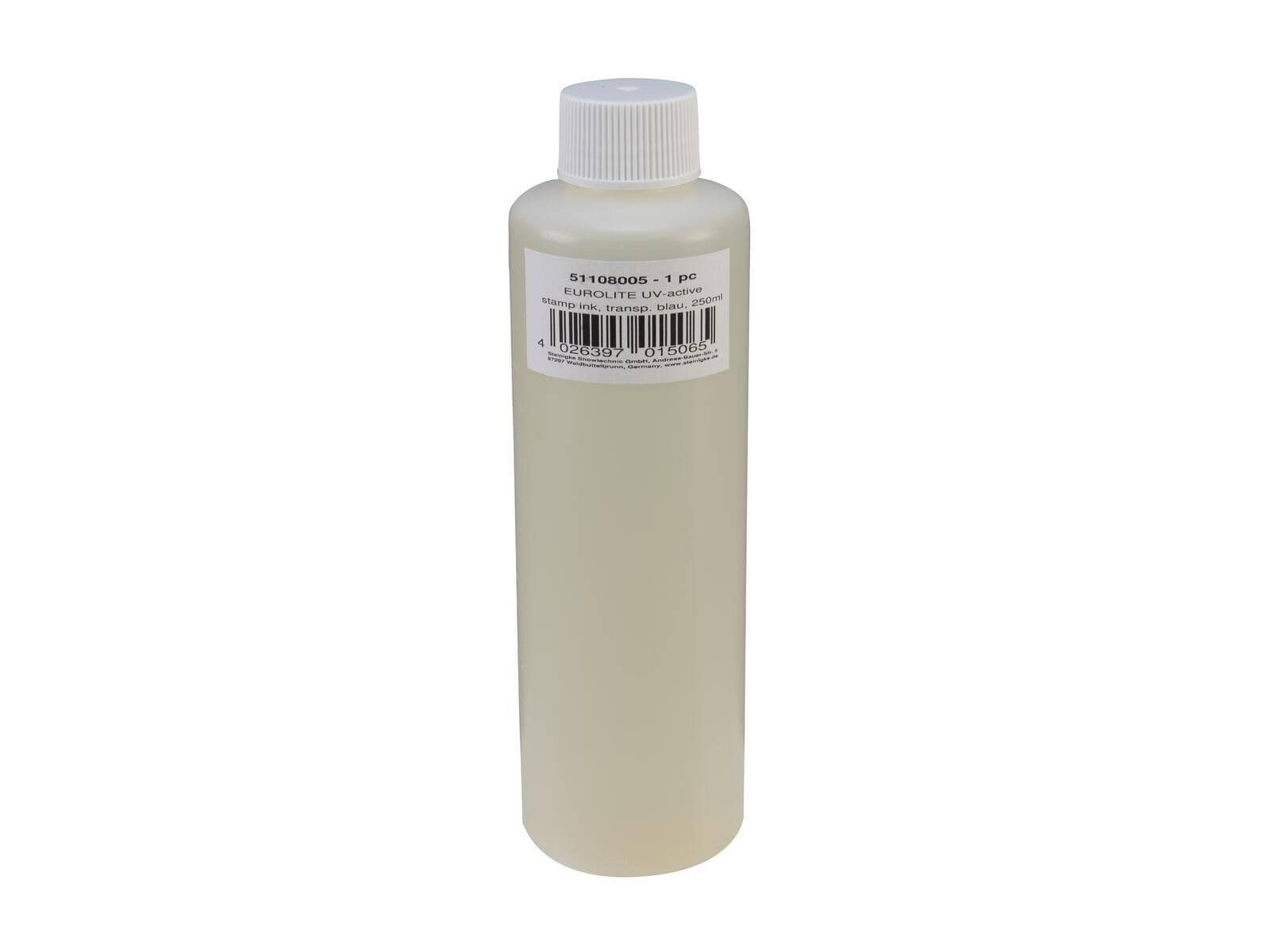 EUROLITE Inchiostro UV per timbri, blu trasparente, 250ml - 51108005