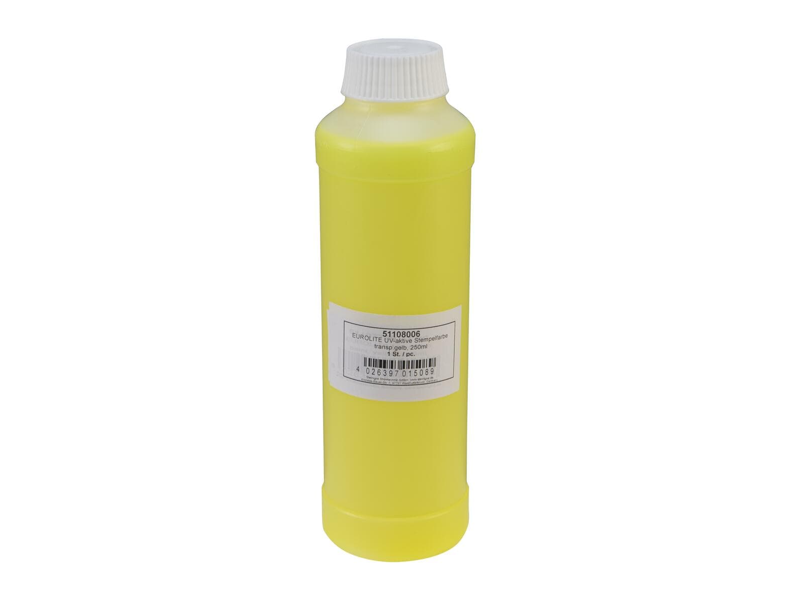 EUROLITE Inchiostro UV per timbri, giallo trasparente, 250ml - 51108006