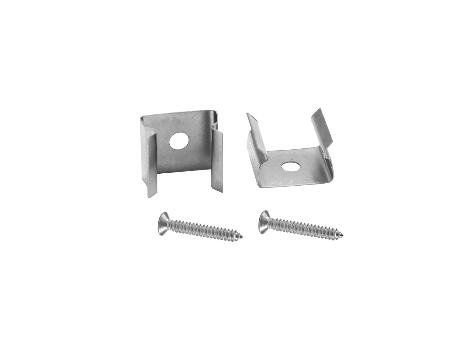 EUROLITE Staffe di fissaggio per tubi 10x10mm, set da 2 con viti - 51201011