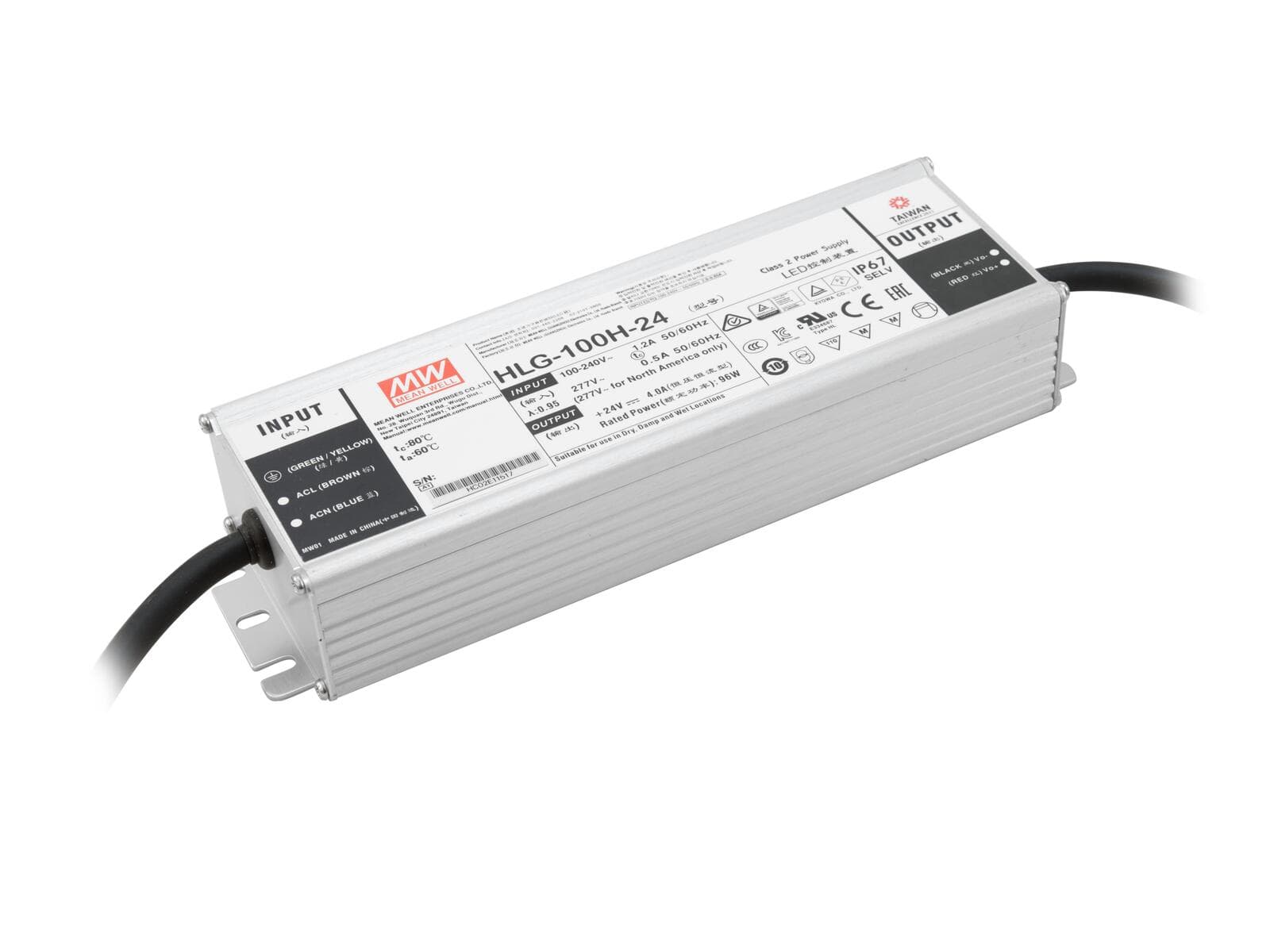MEANWELL Alimentatore LED 192W / 12V IP67 HLG-240H-12 - 51405024