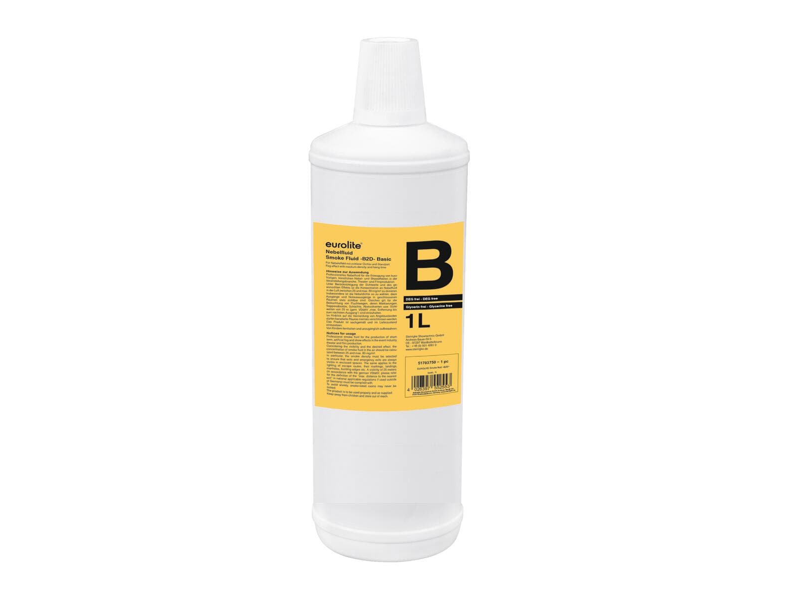 EUROLITE SMOKE FLUID -B2D- Basic, liquido per fumo da 1 l - 51703750