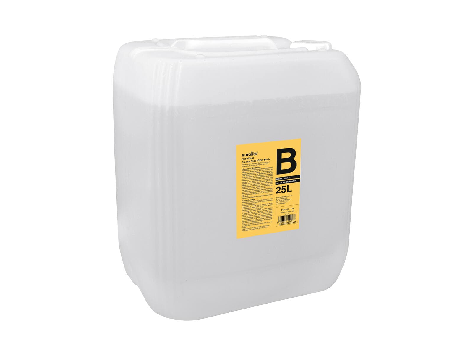EUROLITE SMOKE FLUID -B2D- Basic, liquido per fumo da 25 l - 51703754