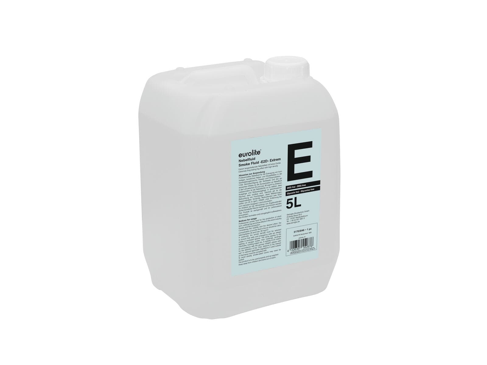 EUROLITE SMOKE FLUID -E2D- Extreme, liquido per fumo da 5 l - 51703846