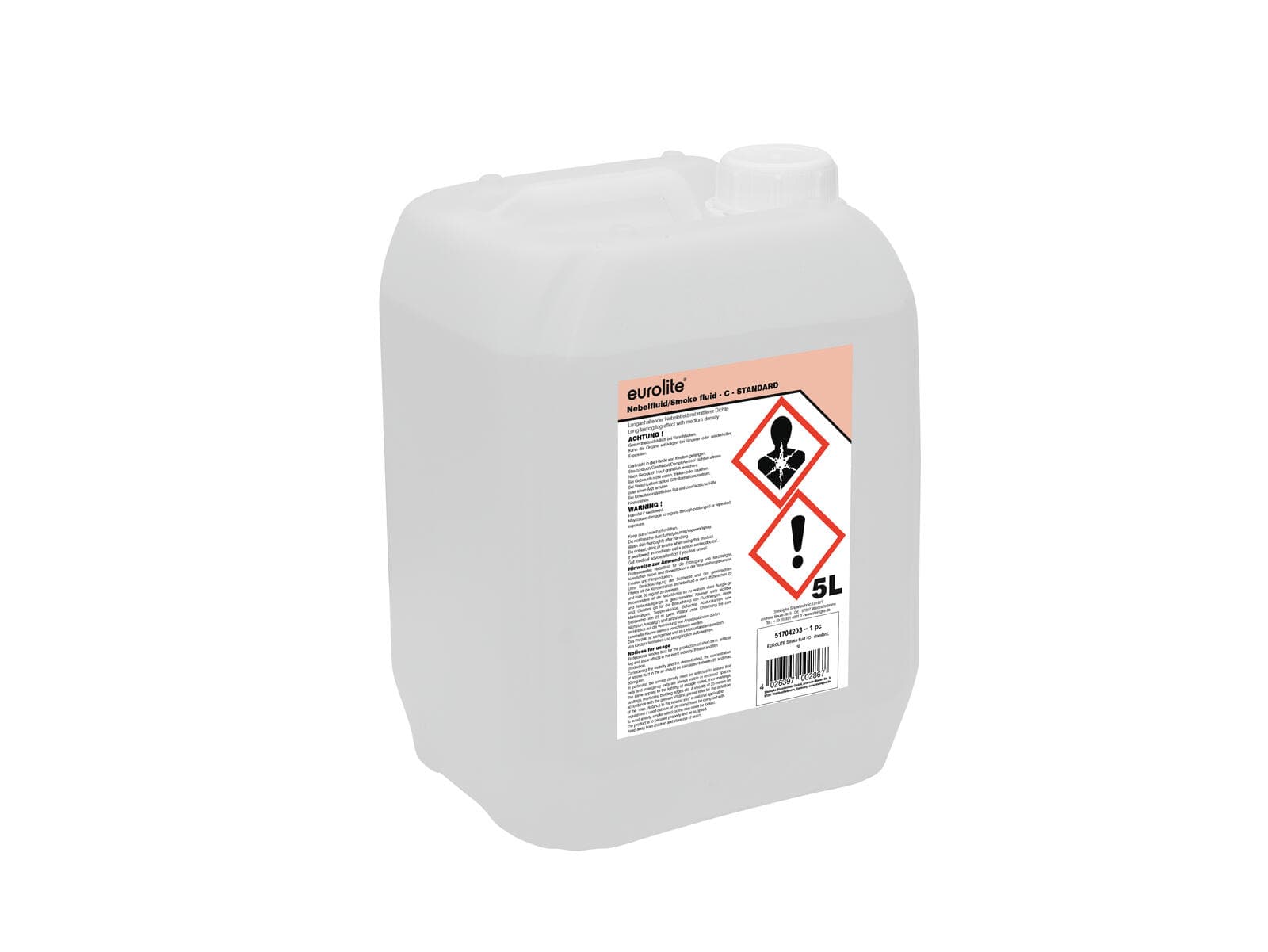 EUROLITE SMOKE FLUID -C- Standard, liquido per macchina del fumo da 5 l - 51704203