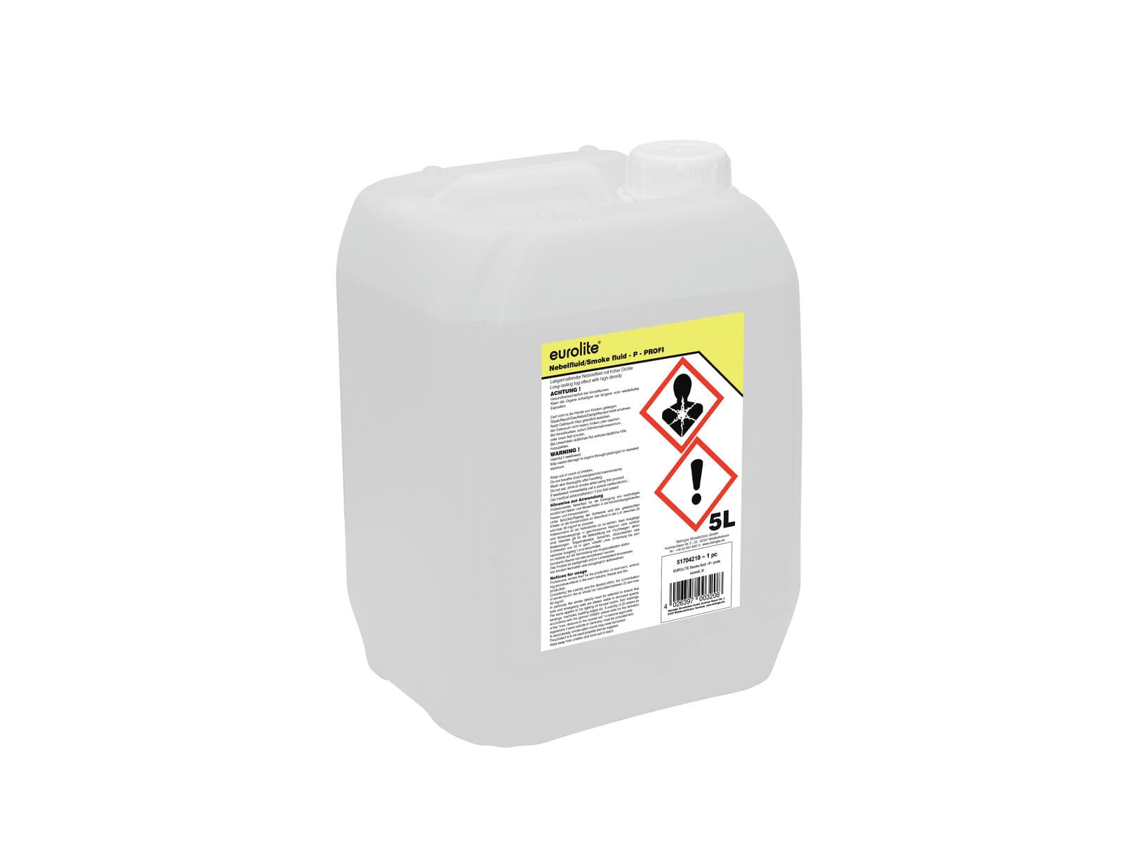 EUROLITE SMOKE FLUID -P- Professional, liquido per macchina del fumo da 5 l - 51704210