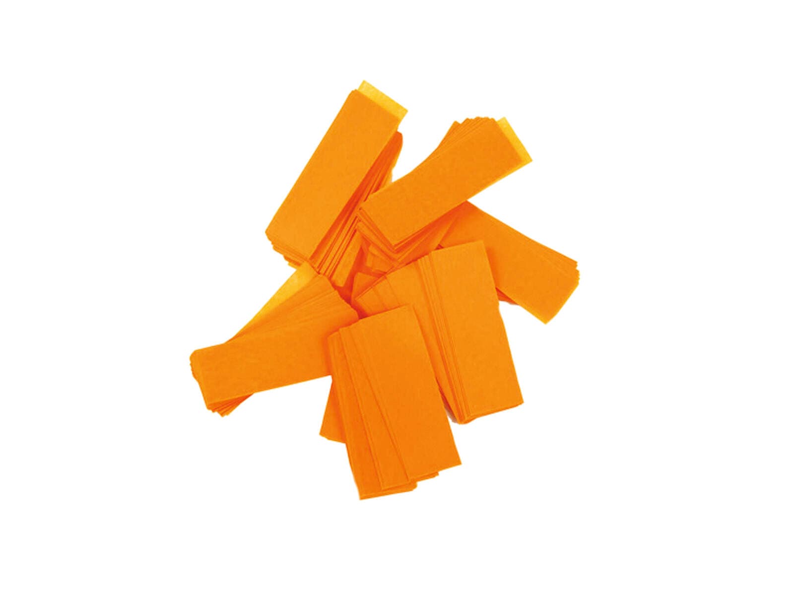 TCM FX Confetti a caduta lenta rettangolare 55x18mm, arancione neon, attivo ai raggi UV, 1kg - 51708900