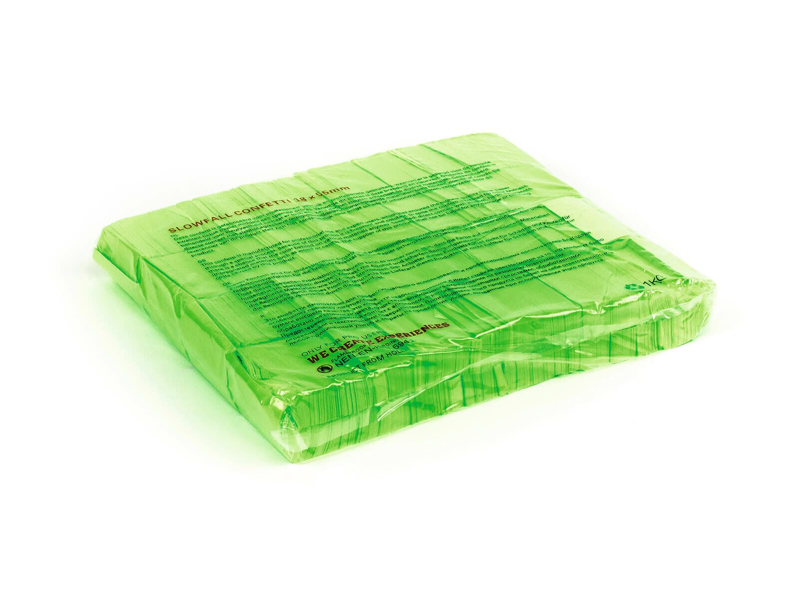 TCM FX Confetti a caduta lenta rettangolare 55x18mm, verde neon, attivo ai raggi UV, 1kg - 51708902