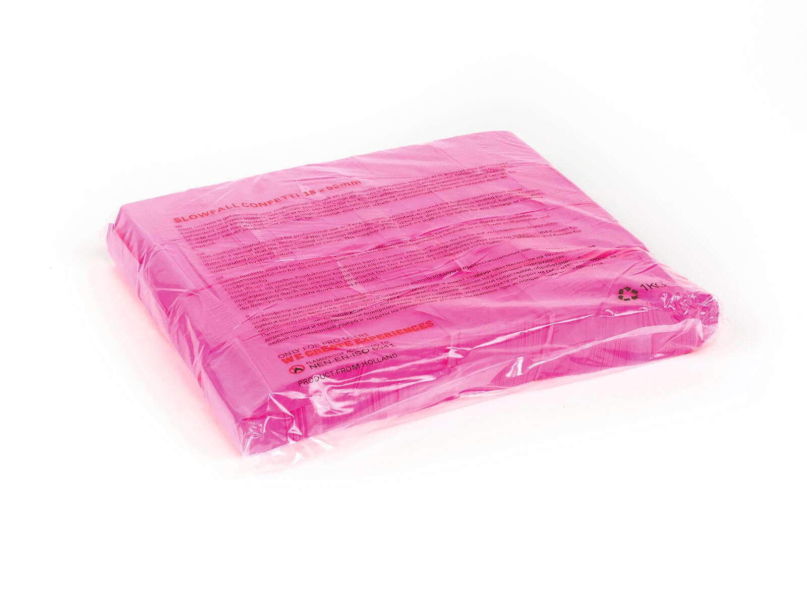 TCM FX Confetti a caduta lenta rettangolare 55x18mm, rosa neon, attivo ai raggi UV, 1kg - 51708904