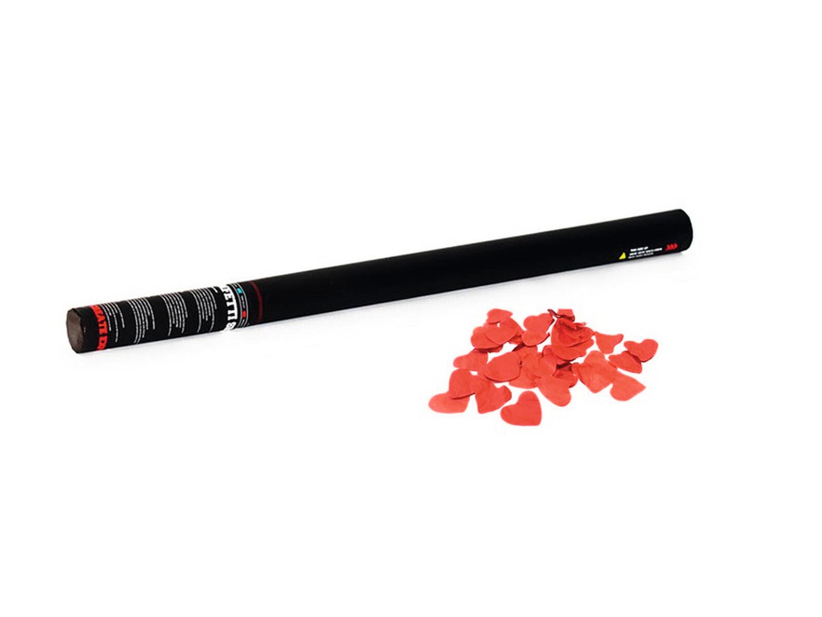 TCM FX Cannone manuale per coriandoli 80cm, cuori rossi - 51709990