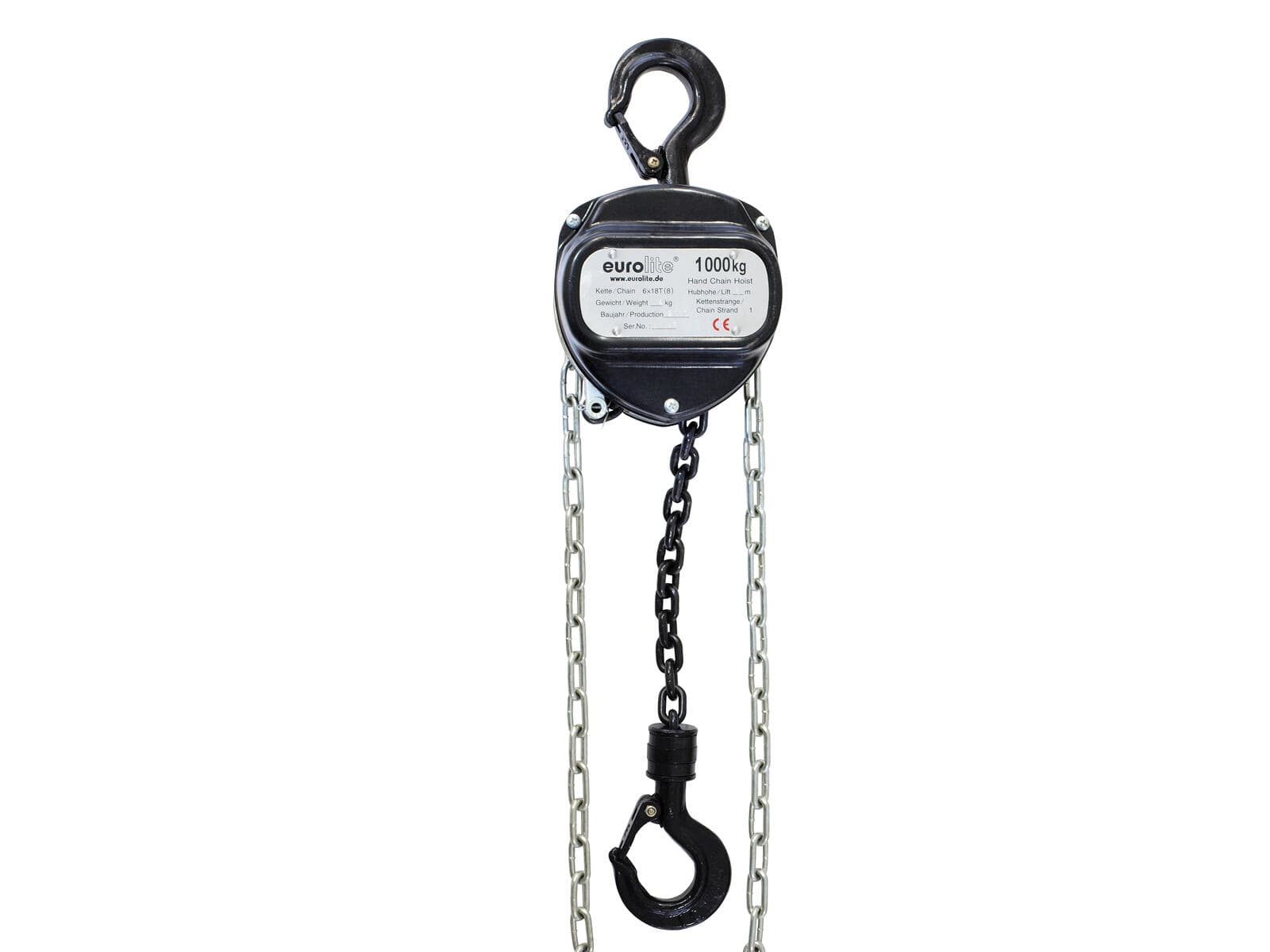 EUROLITE Paranco a catena 6m/1.0T nero - 58000113