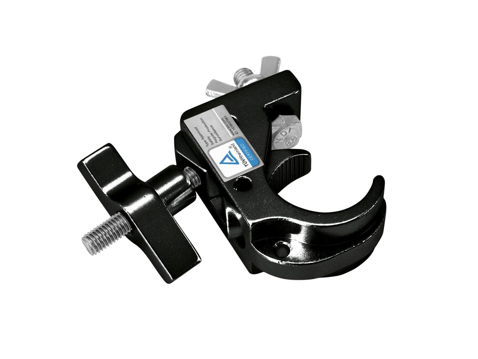 EUROLITE TH35-75 Morsetto da teatro nero - 58000766