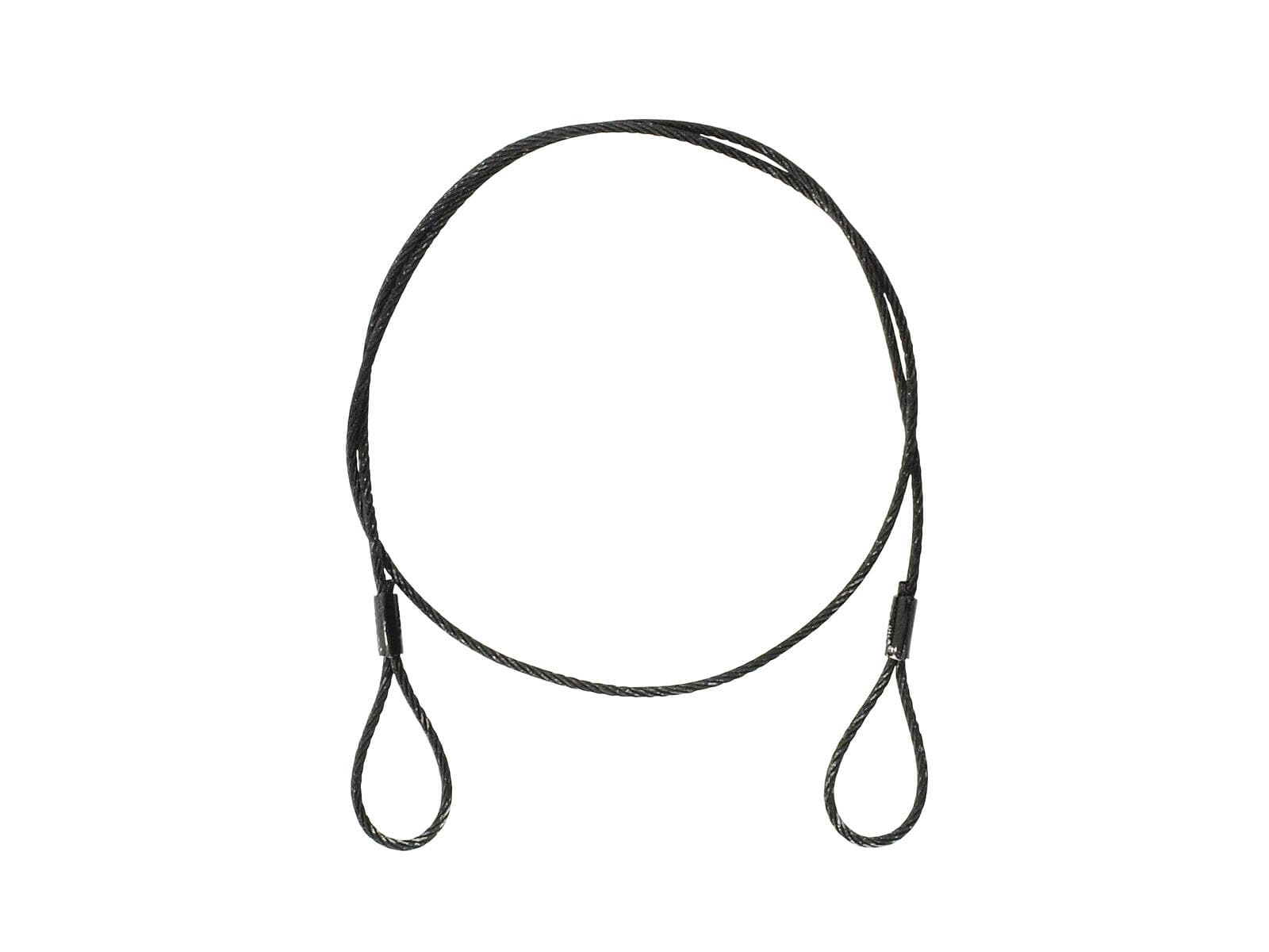 EUROLITE Fune in acciaio (SC) 900x3mm, nera, senza maglia rapida - 58010423