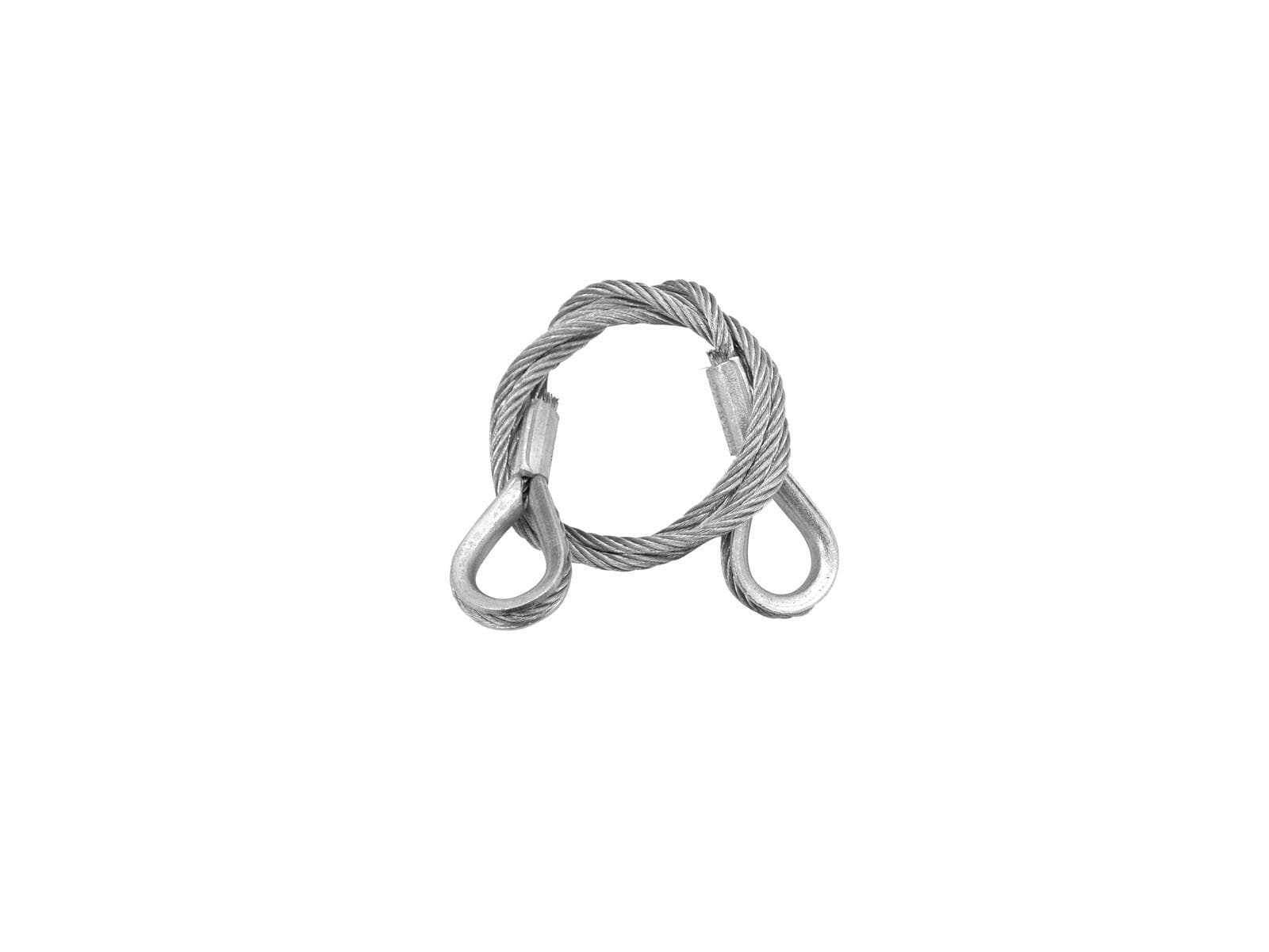 EUROLITE Fune in acciaio 600x3mm, argento, con redance - 5801048F