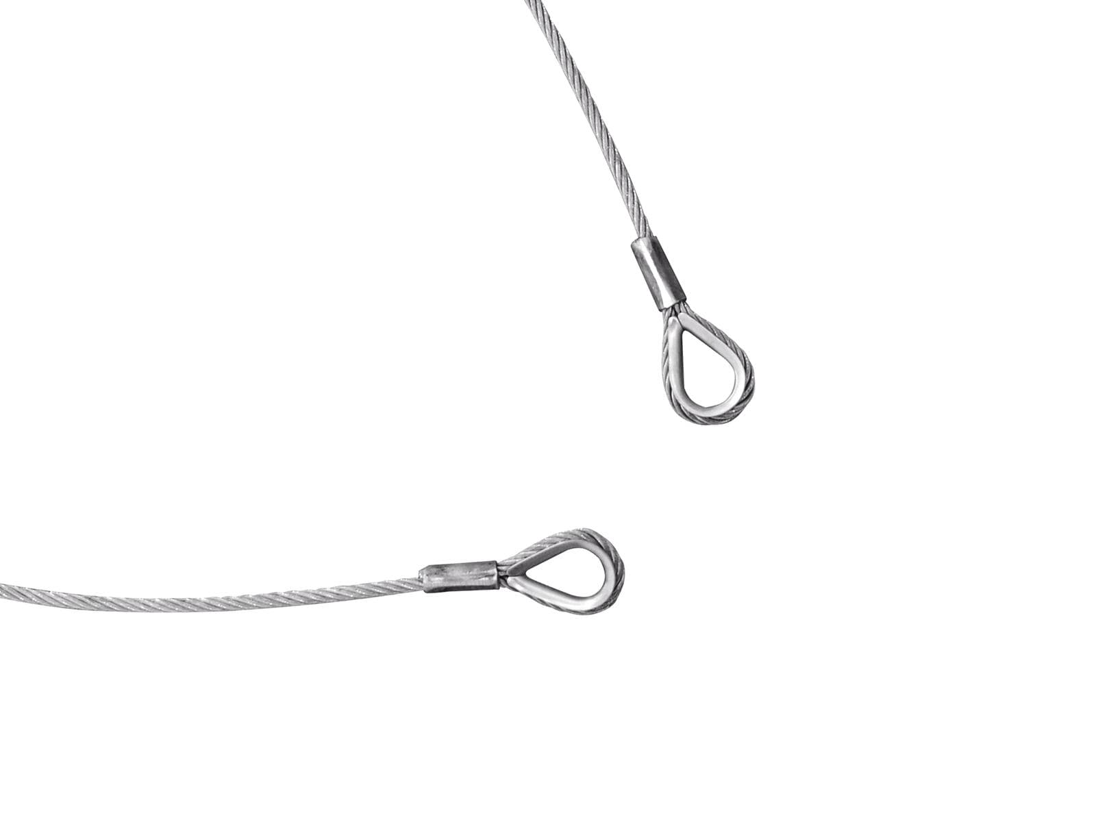 EUROLITE Fune in acciaio 1000x4mm, argento, con redancia - 5801048G