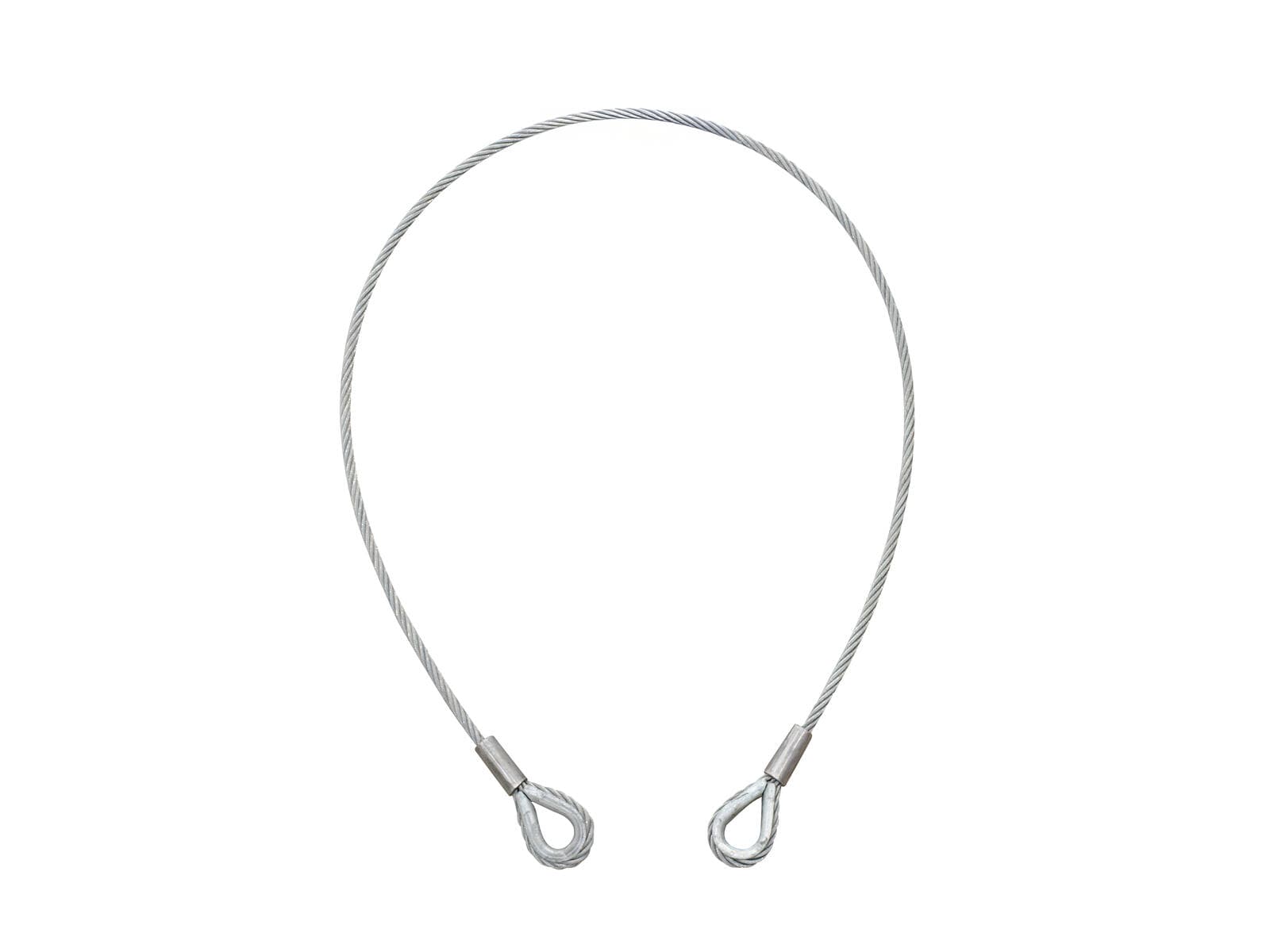 EUROLITE Fune in acciaio 1000x6mm, argento, con redancia - 5801048L