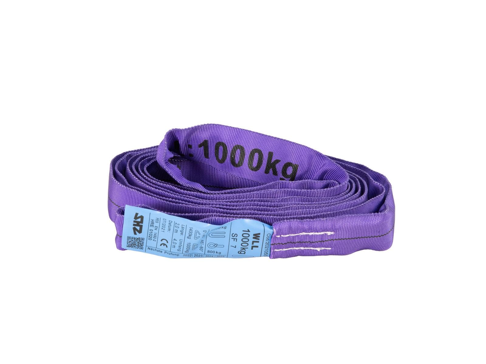 SHZ Braca ad anello 2m, portata massima 1000KG conforme a EN 1492-2 SF7 viola - 58010762