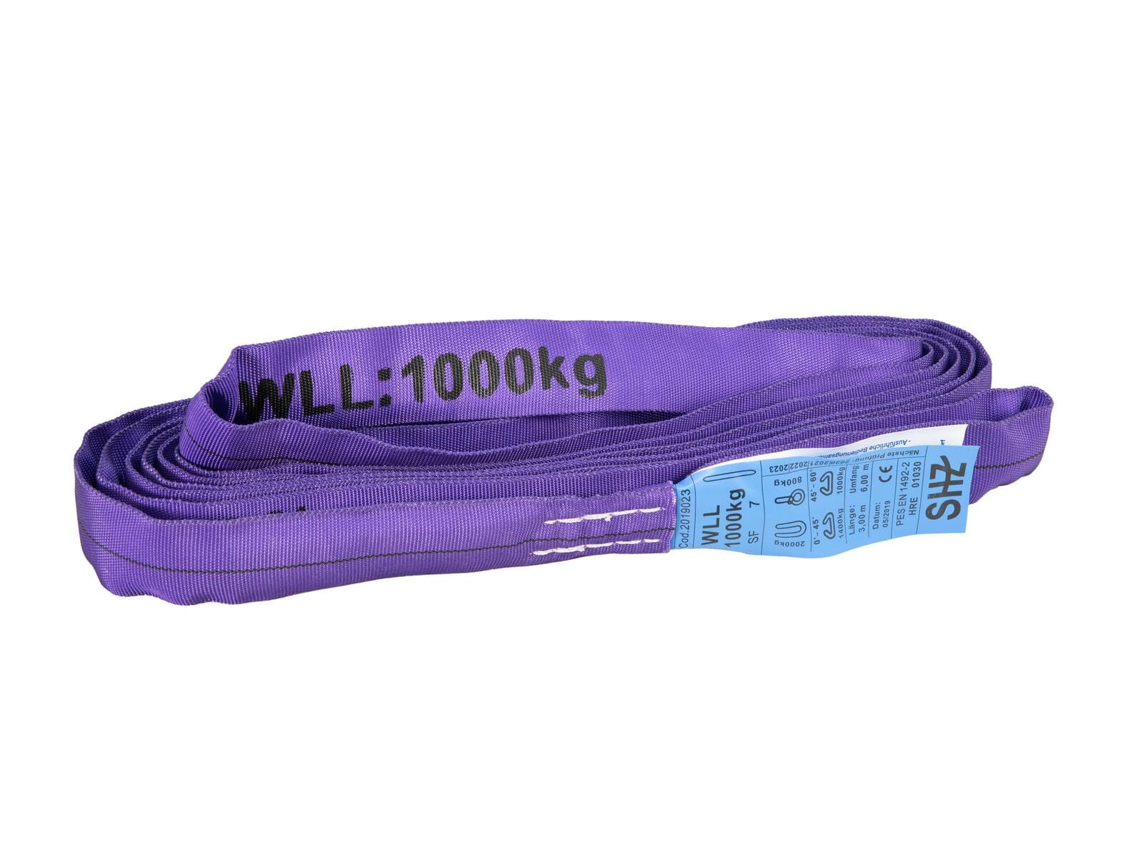 SHZ Braca ad anello 3m, portata massima 1000KG conforme a EN 1492-2 SF7 viola - 58010764