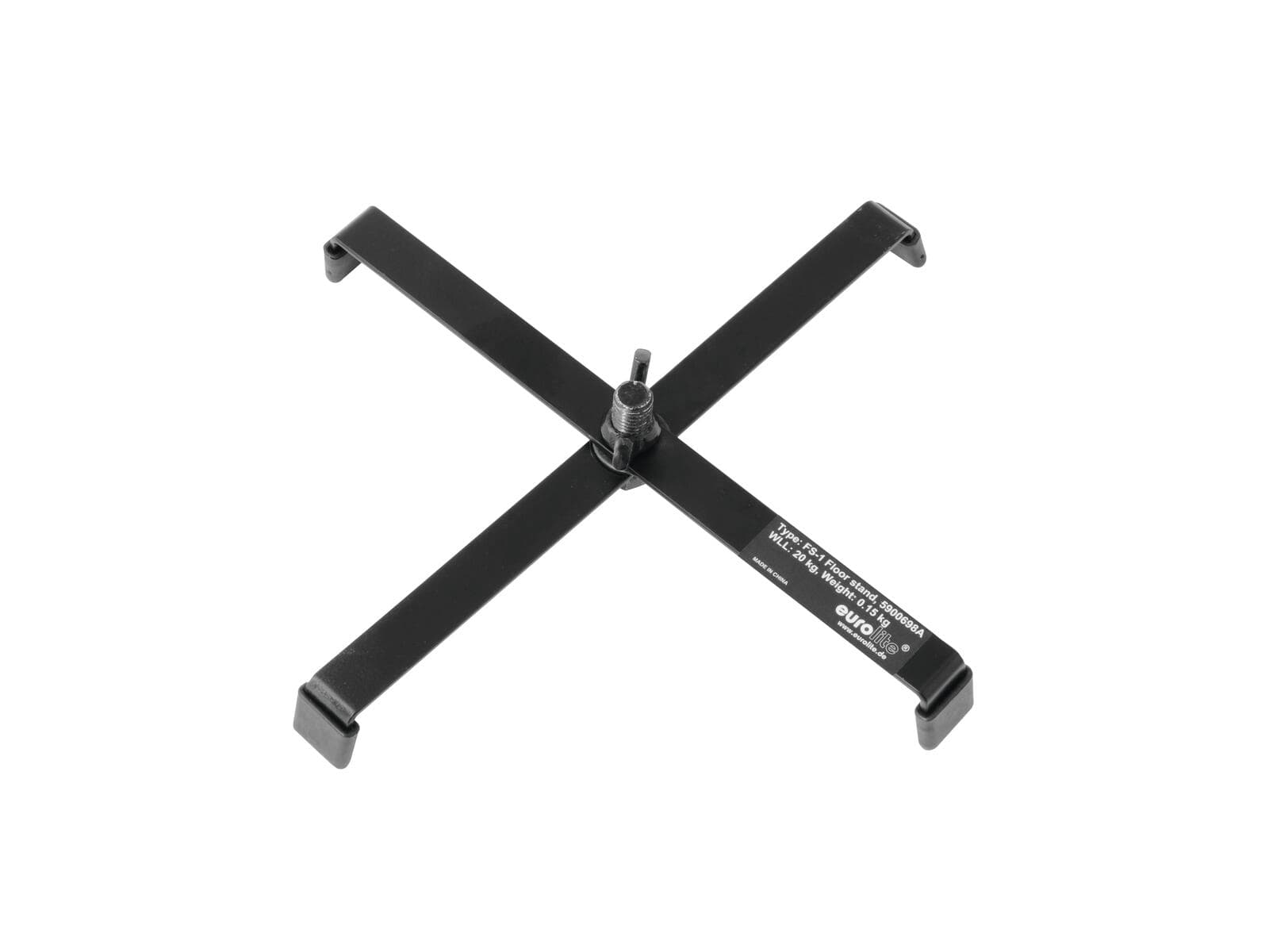 EUROLITE FS-1 Supporto da pavimento in acciaio, nero - 5900698A