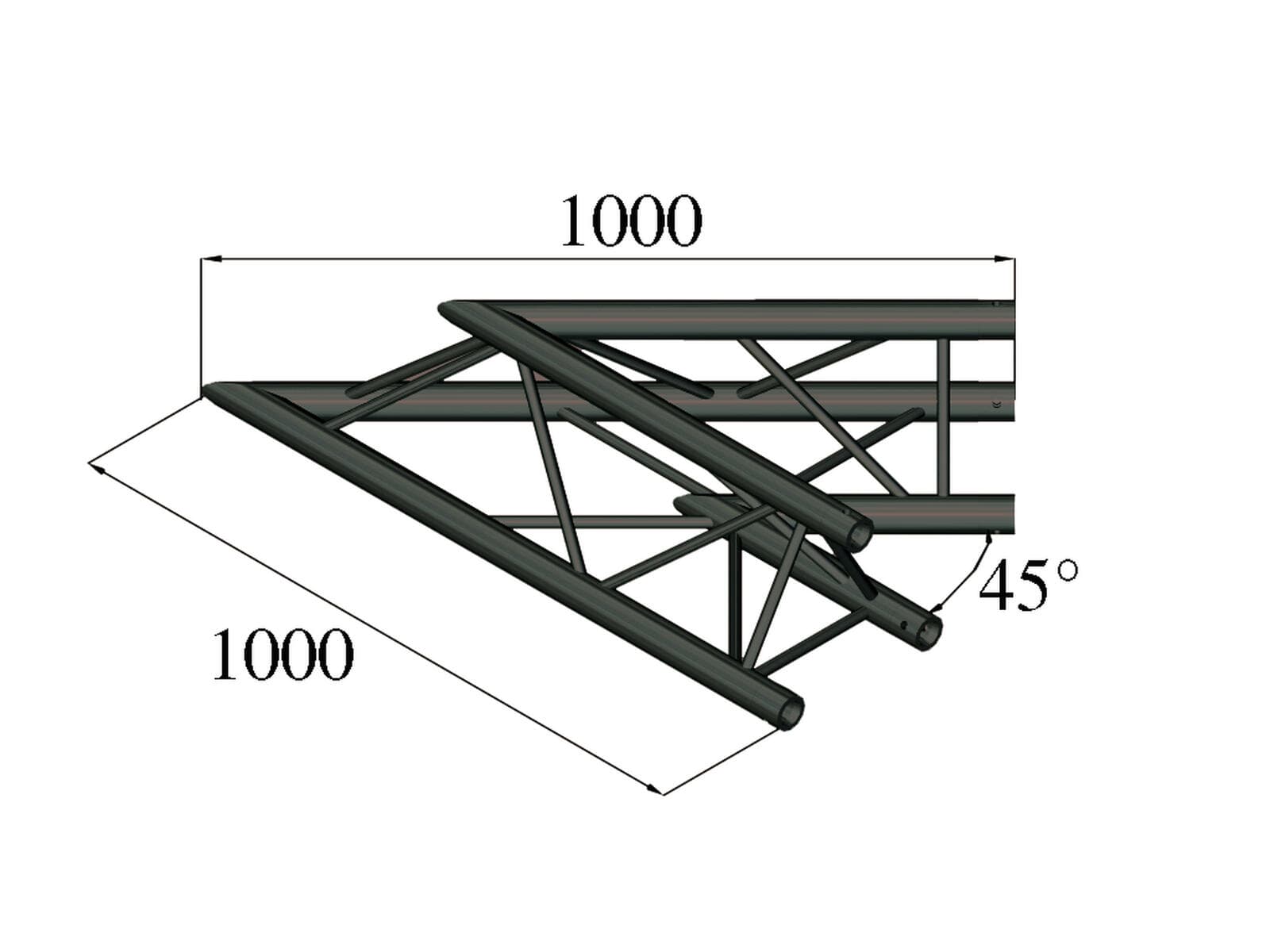 ALUTRUSS TRILOCK S-PAC 19 Angolo a 2 vie 45° nero - 6030253F