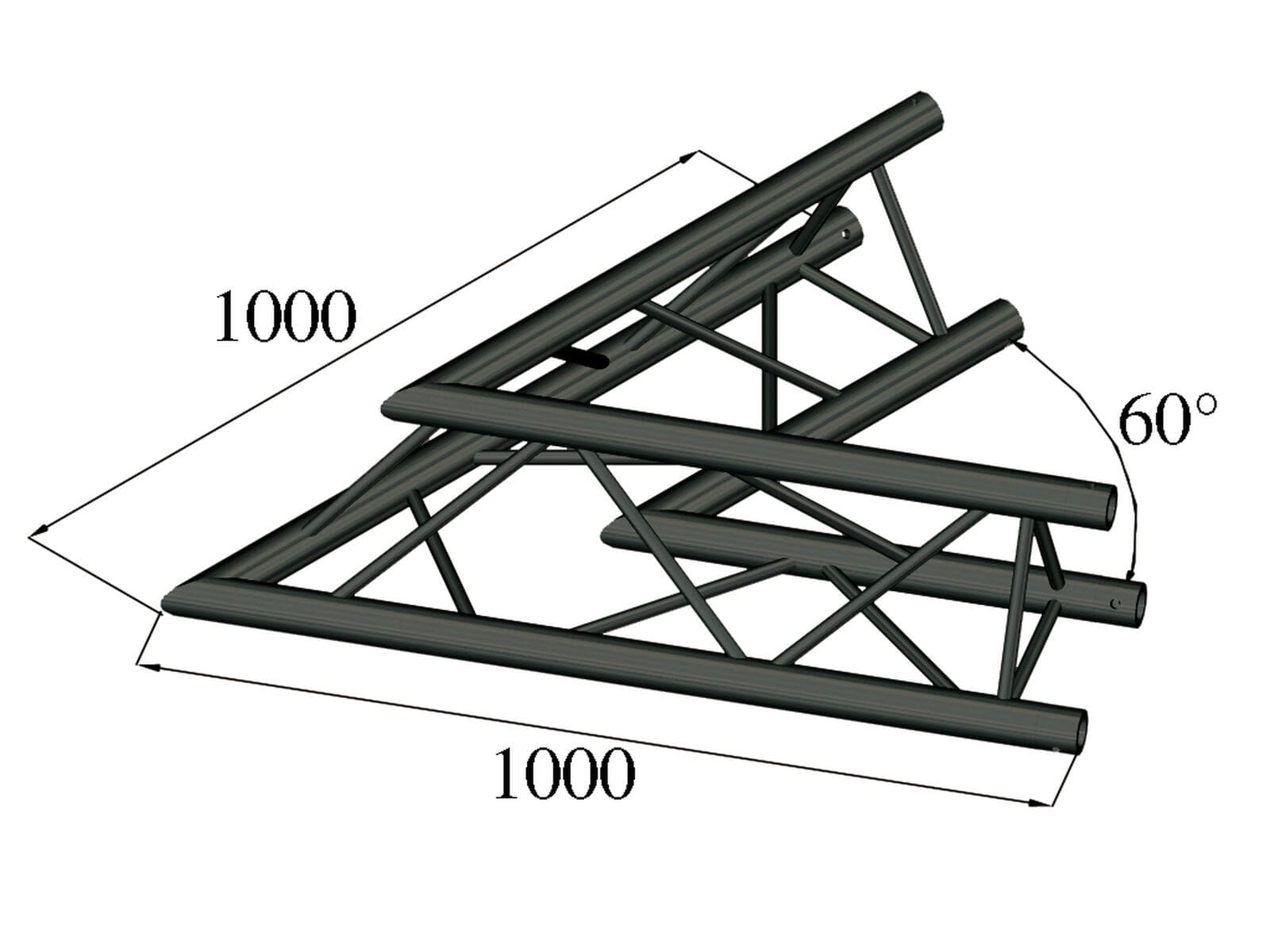 ALUTRUSS TRILOCK S-PAC 20 Angolo a 2 vie 60° nero - 6030253G