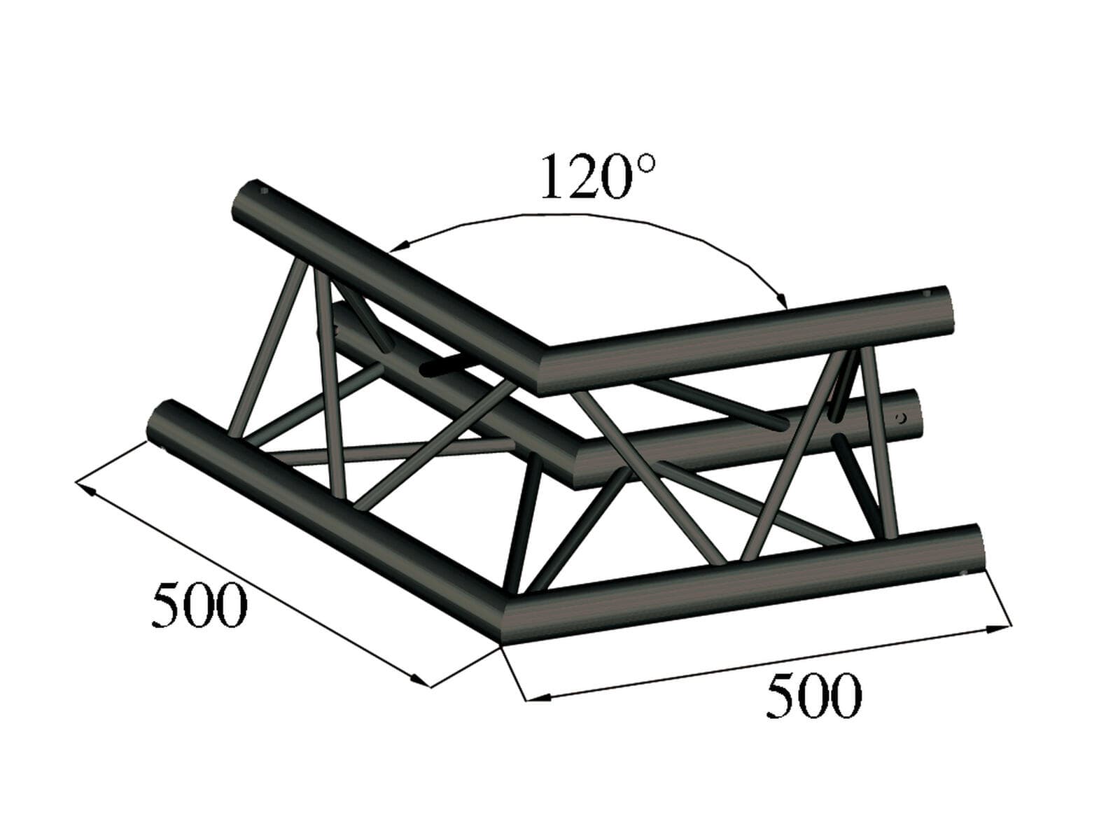 ALUTRUSS TRILOCK S-PAC 22 Angolo a 2 vie 120° nero - 6030253J