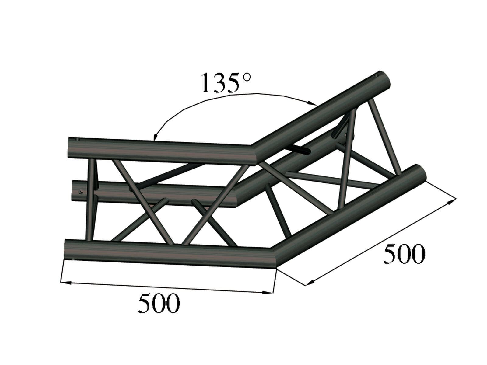 ALUTRUSS TRILOCK S-PAC 23 Angolo a 2 vie 135° nero - 6030253K