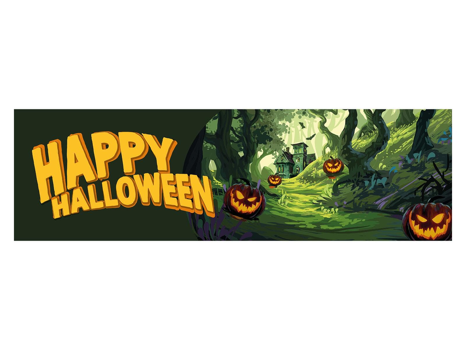 EUROPALMS Striscione di Halloween, Foresta infestata, 300x90cm - 80164205