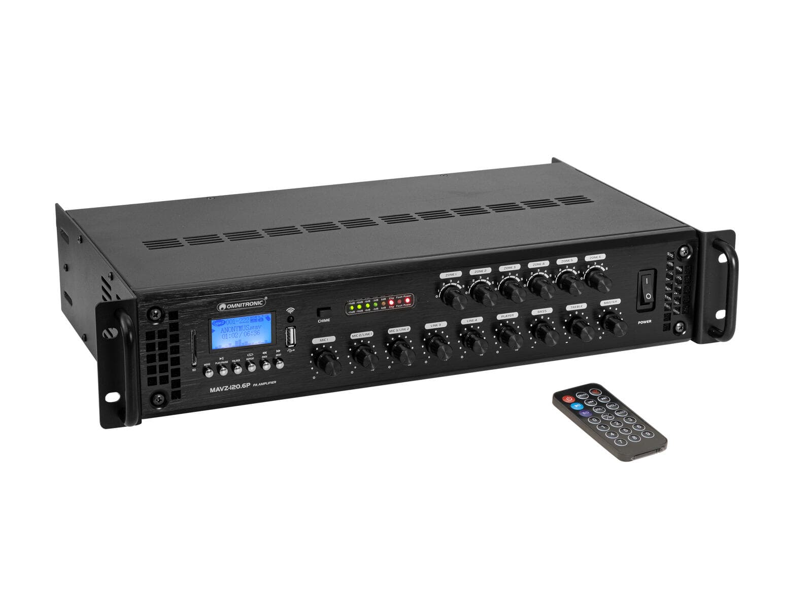 OMNITRONIC MAVZ-120.6P Amplificatore mixer PA - 80709788