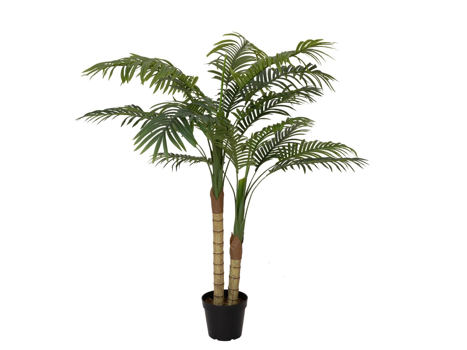 EUROPALMS Areca Palm, 2 tronchi, pianta artificiale, 120 cm - 82509410