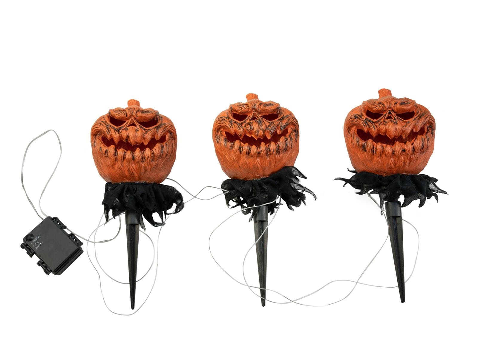 EUROPALMS Zucche di Halloween con picchetto, set da 3, 39cm - 83316121
