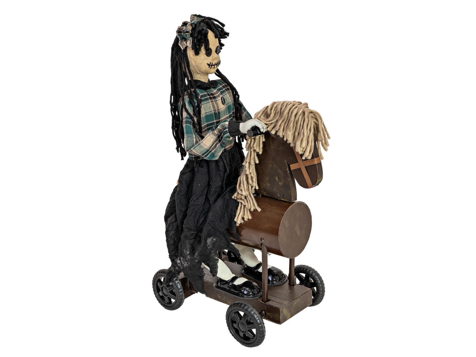 EUROPALMS Figura di Halloween Ragazza su pony, animata, 90cm - 83316184