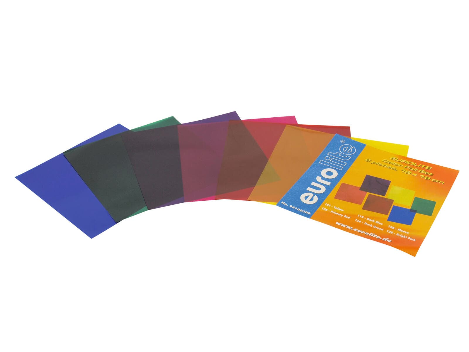 EUROLITE Set di pellicole colorate 19x19cm, sei colori - 94100300