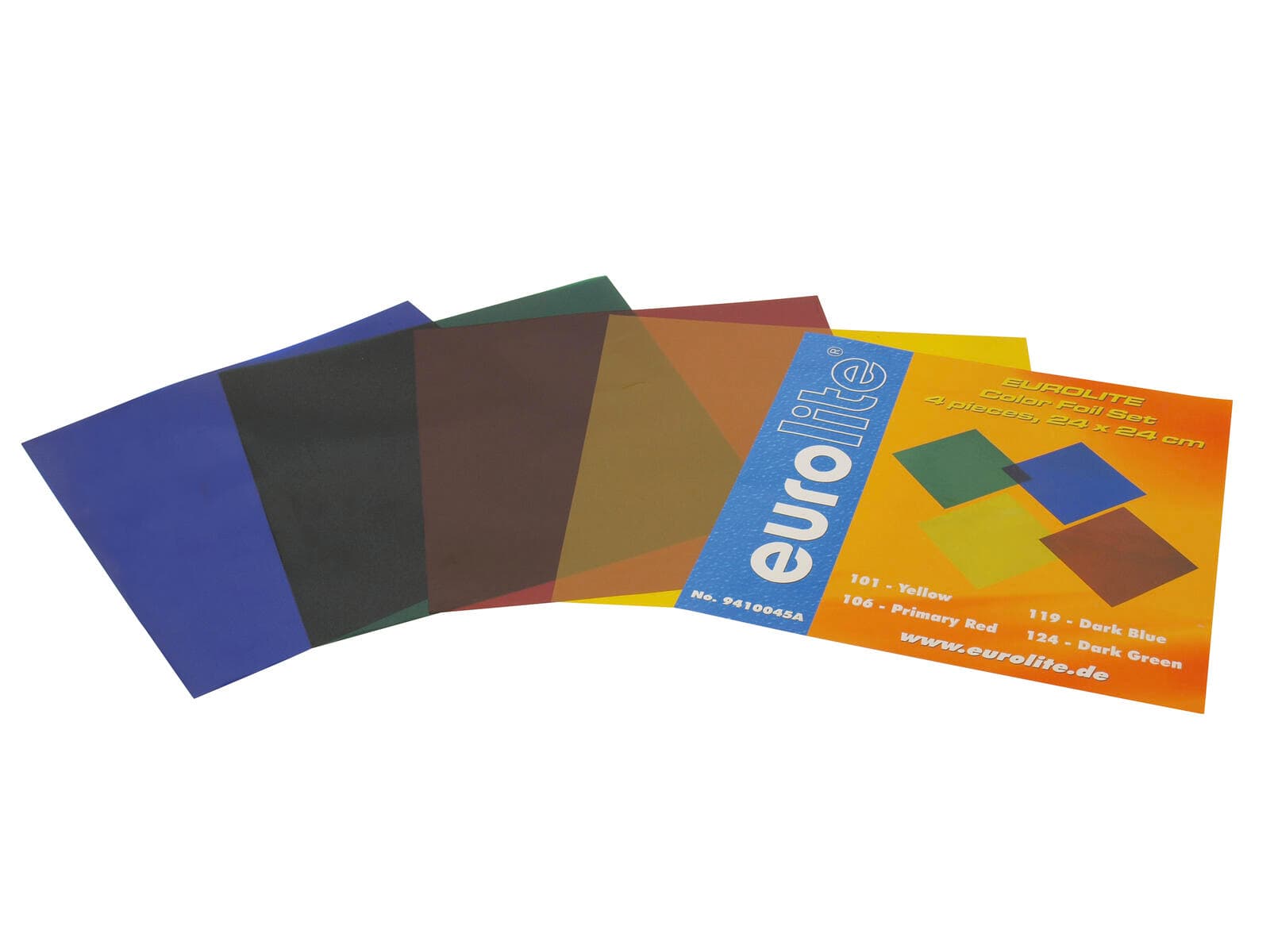 EUROLITE Set di pellicole colorate 24x24cm, quattro colori - 9410045A