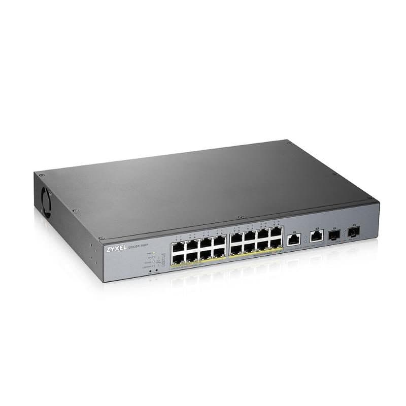 Switch di rete gestito L2 Gigabit Ethernet 10/100/1000 con PoE grigio - Zyxel GS1350-18HP-EU0101F