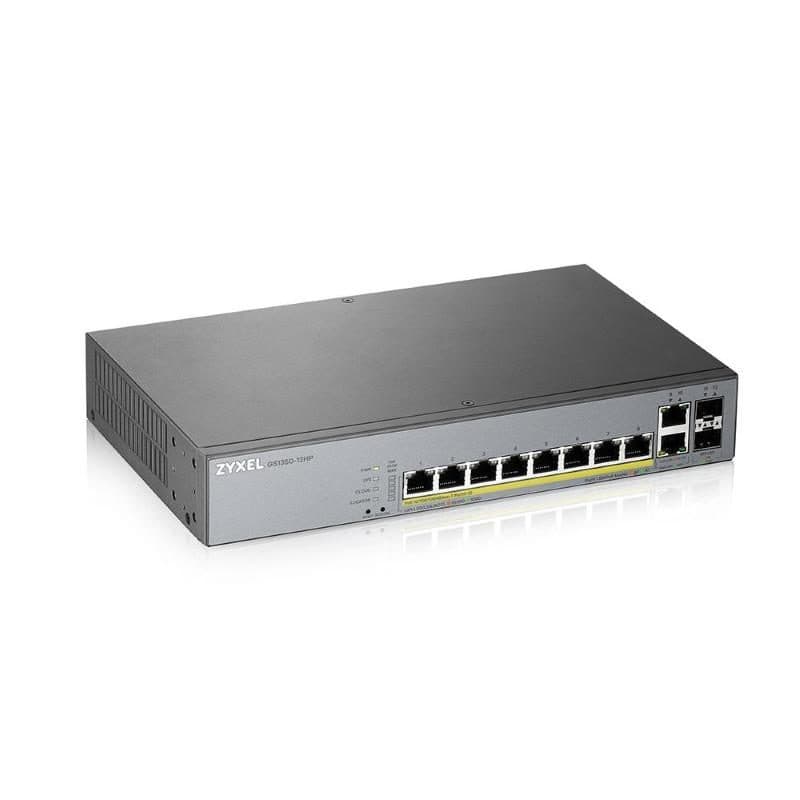 Switch di rete gestito L2 Gigabit Ethernet 10/100/1000 con PoE grigio - Zyxel GS1350-12HP-EU0101F
