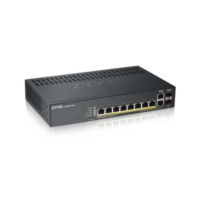 Switch intelligente desktop 8 x 10/100/1000 PoE+ + 2 x combo Gigabit SFP - Zyxel GS1920-8HPv2