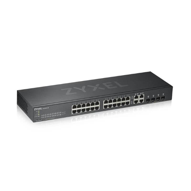 Switch intelligente 24 x 10/100/1000 + 4 x combo Gigabit SFP montabile su rack - Zyxel GS1920-24v2