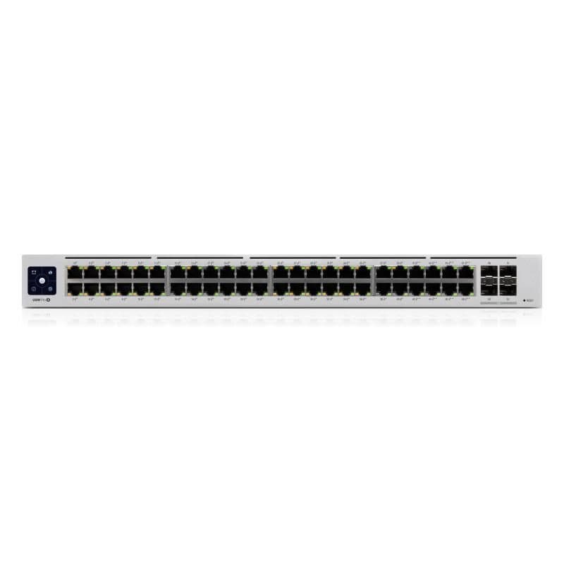 Switch gestito L2/L3 48 porte gigabit 40 PoE+ e 8 PoE++ (600 W) 4 porte SFP+ montabile a rack - Ubiquiti USW-Pro-48-PoE-EU