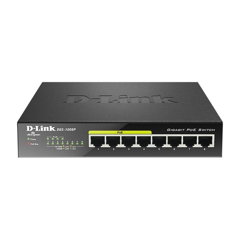 Switch 8 LAN 10/100/1.000Mbps - D-Link DGS-1008P