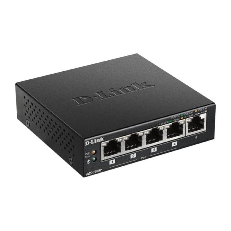 Switch 5 porte 10/100 PoE+ desktop - D-Link