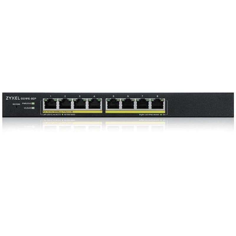 Switch gestito L2 8 x 10/100/1000 (PoE+) PoE+ 60 W compatibile con NebulaFlex - Zyxel GS1915-8EP-EU0101F
