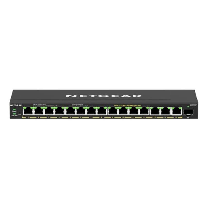 Switch gestito 15 x 10/100/1000 (PoE+) + 1 x SFP PoE+ 180 W - Netgear GS316EP-100PES