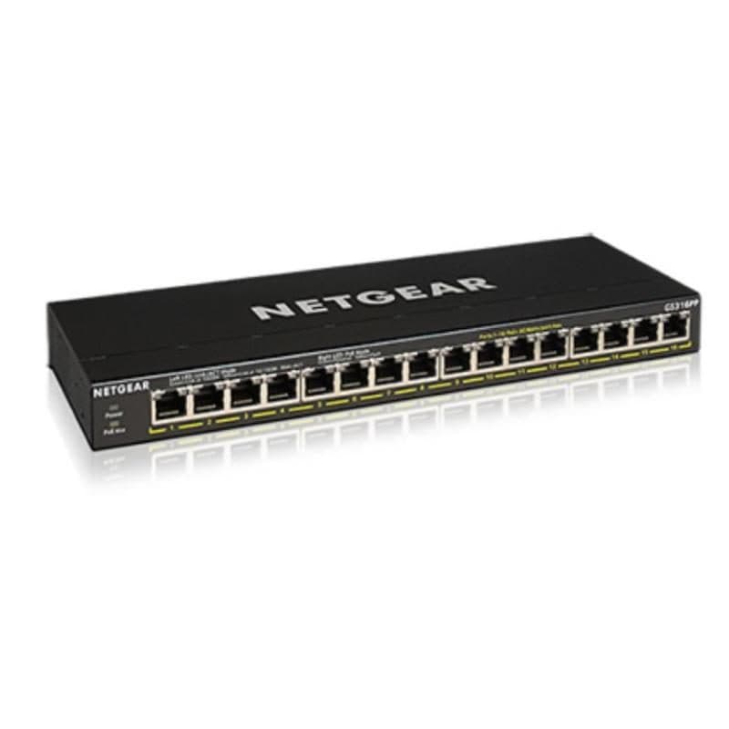 Switch 16 porte Gigabit Ethernet (10/100/1000) con PoE - Netgear GS316PP