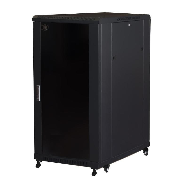 Armadio rack per reti 19 pollici 22U 1166x600x800mm nero - Link LK1922U68N