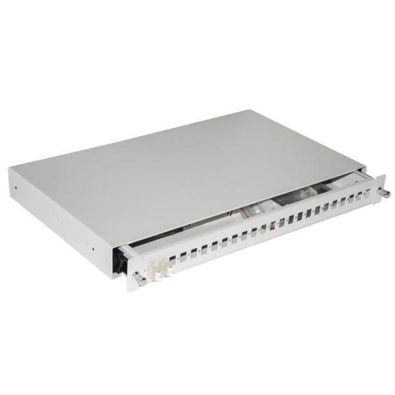 Cassetto fibra ottica 24 porte per adattatori LC duplex 1 unità per rack 19 pollici grigio - Link