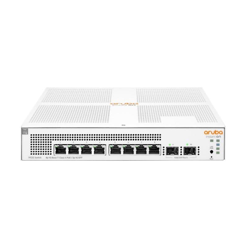 Switch 8 porte gigabit con 2 uplink 124 W - HP Enterprise Aruba Instant On 1930 8G