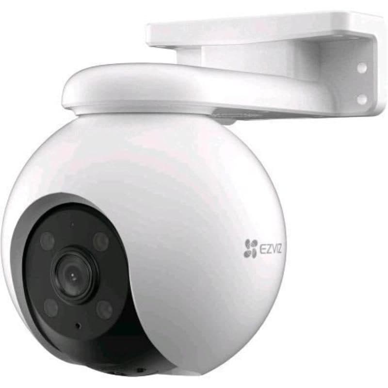 Telecamera IP da esterno/interno motorizzata 2K 3MP Wi-Fi LAN sferica con visione notturna IR 30 m bianca - EZVIZ H8 Pro