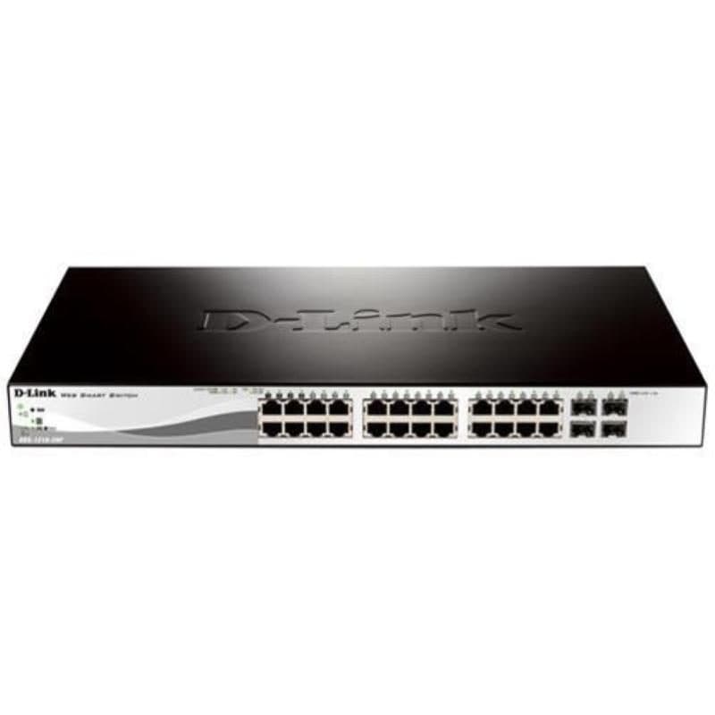 Switch gestito L2 24 x 10/100/1000 (PoE) + 4 x Gigabit SFP montabile su rack - D-Link DGS-1210-28P