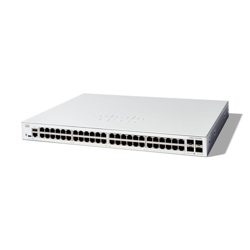 Switch gestito L3 48 x 10/100/1000BASE-T + 4 x 10 Gigabit SFP+ rack bianco - Cisco Catalyst 1200-48T-4G